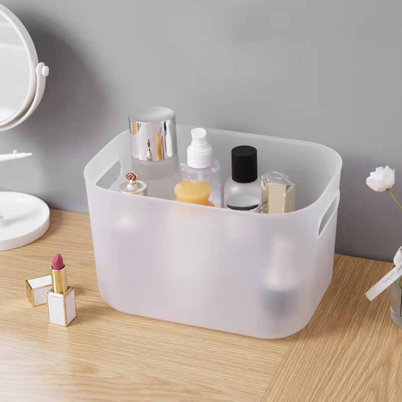 空間専門家(SPACEXPERT) 桌面收纳盒收纳筐8L 磨砂透明高款