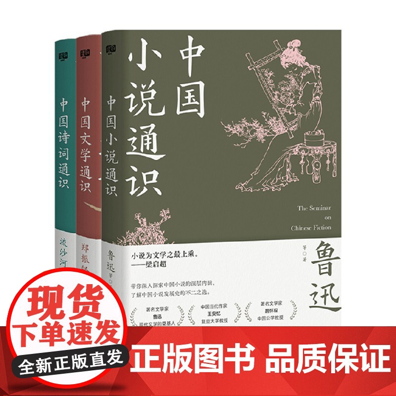 中国小说通识+中国诗词通识+中国文学通识 鲁迅等 著 作品集高清大图