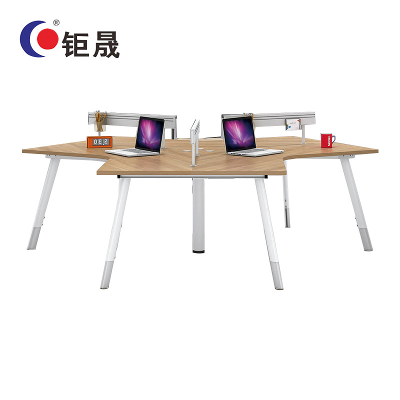 钜晟 办公桌钢架屏风桌1.0米三人位职员桌电脑桌JS-GZ1003B