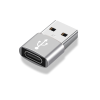 typec转USB3.0转接头OTG转换器tpc适用华为小米安卓接口手机笔记本电脑通用连接U盘鼠标键盘苹果PD充电数据线 【银色活动款】USB转Type-C转接头☆1个装