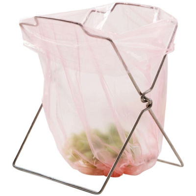 厨房可折叠不锈钢分类垃圾桶家用垃圾袋架子收纳抹布架塑料袋架子