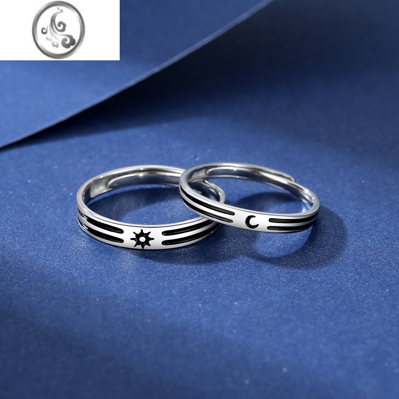 jimi朝暮银银情侣对戒指设计师raymon轻奢个性高级送女友生日礼物