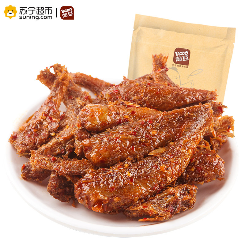 淘豆烧烤味香酥小黄鱼208g即食小黄鱼干零食特产海鲜
