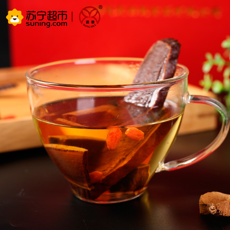 通惠长白山赤灵芝片礼盒100g/盒长白山深山培植灵芝切片礼盒菌香味浓滋补养生茶饮