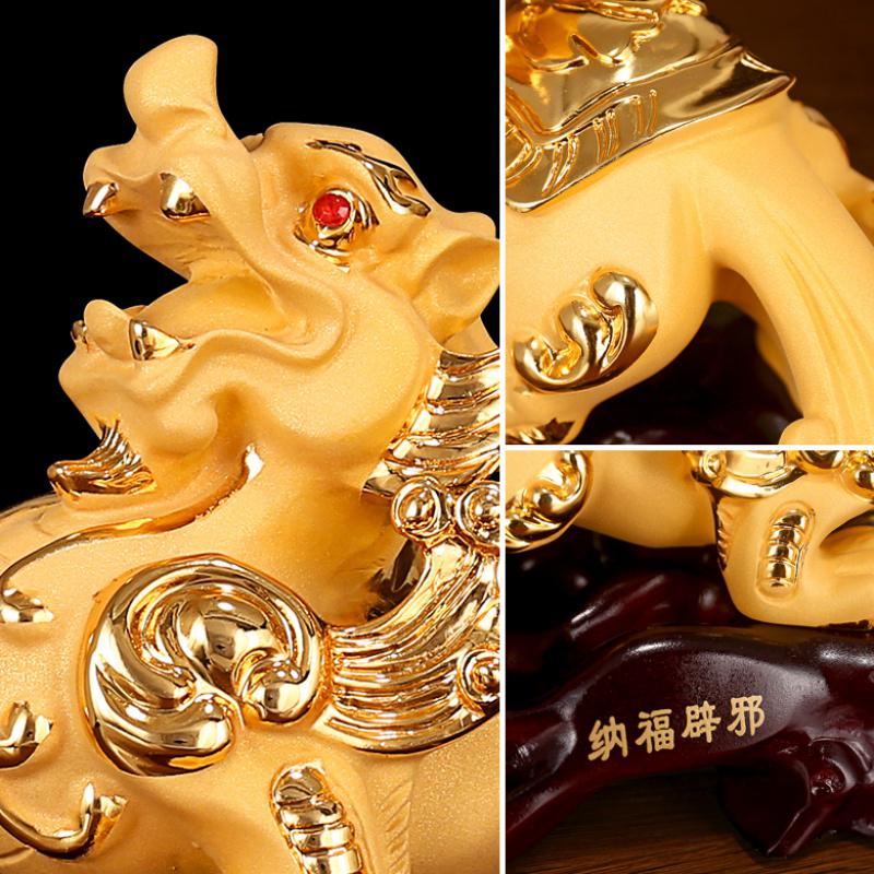 美帮汇貔貅一对摆件大码皮丘家居客厅办公室桌装饰乔迁礼品高清大图