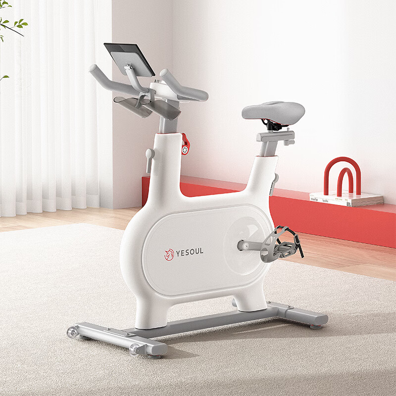 野小兽动感单车自发电智能调阻安心稳定骑行高回弹坐垫白色M2M高清大图