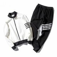 男士卫衣套装秋季2018新款棒球服休闲运动套装男拉链外套韩版潮流
