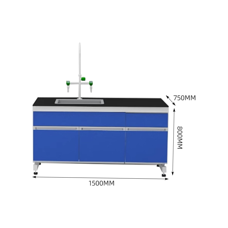 臻远 ZY-SYT-15 实验室 工作台化验室操作台化验桌 1.5米左含水槽台高清大图