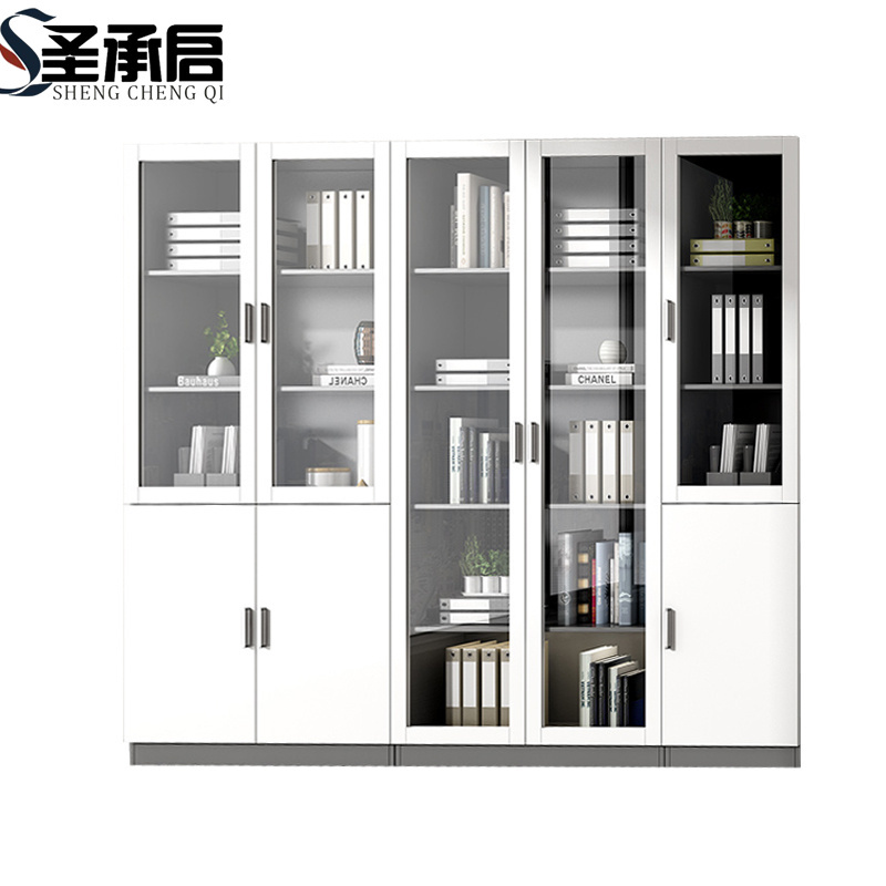 圣承启 书柜 白+灰 台高清大图