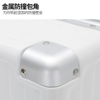 罗恩Ronoen多功能USB充电铝框行李箱24寸女学生高颜值万向轮拉杆箱20寸登机箱小型皮箱男26寸出国旅行箱密码箱包托