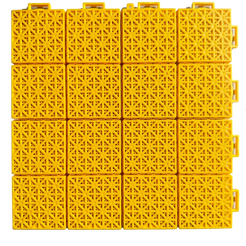 瑾如云海 防滑地垫 镂空拼接地垫 H1黄色 34*34cm 平方米