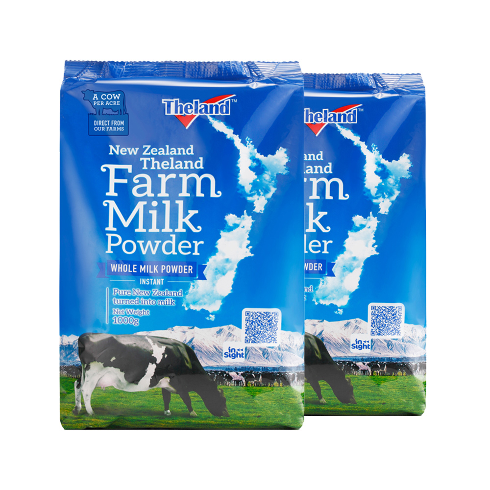 纽仕兰theland新西兰进口全脂鲜奶粉1kg袋装成人奶粉牧场视频