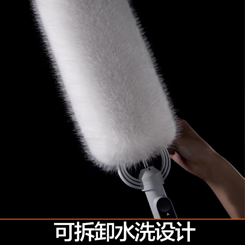 大卫绒毛除尘掸子一键旋转变形多功能扫灰除尘可拆卸水洗C3高清大图