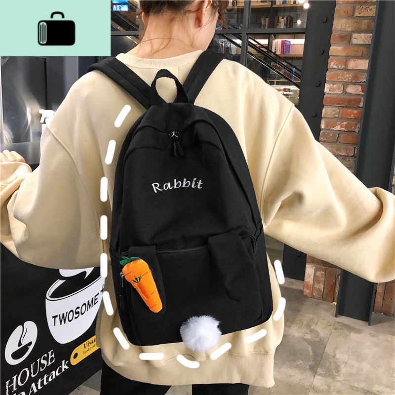 【可发货】书包女卡通原宿中学生双肩包女学生简约可爱少女背包萌NEWLAKE高清大图