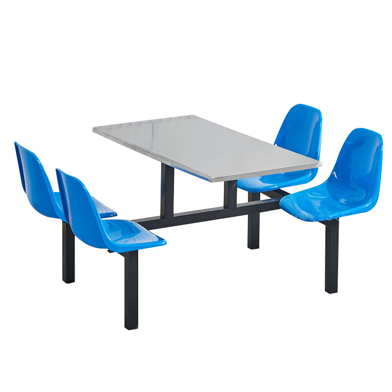 单位餐厅桌椅组合学校食堂防火板桌面双档支架服务区桌子4人位