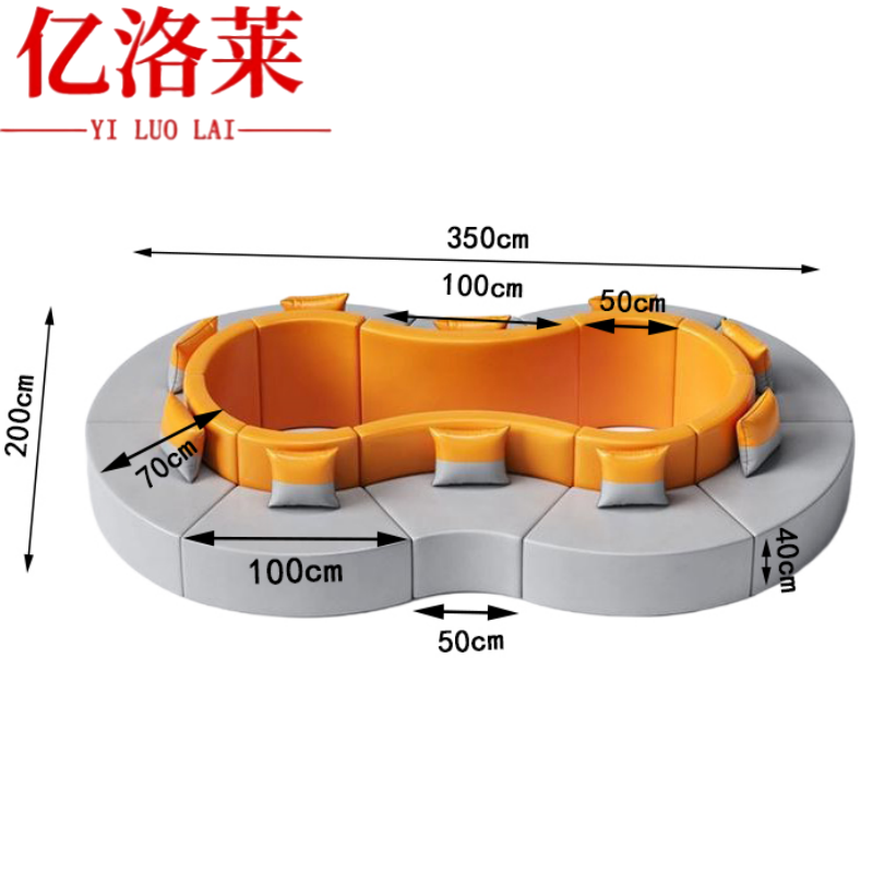 亿洛莱 休闲沙发 3.5m 套高清大图