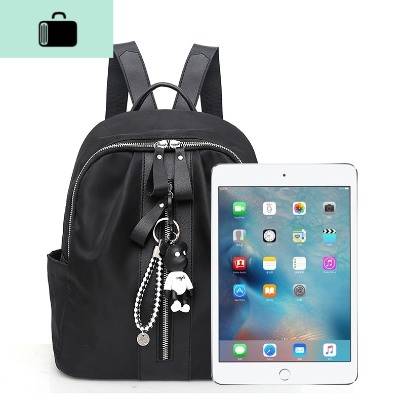 2020新款尼龙牛津布双肩包女韩版潮时尚百搭背包学院风书包妈咪包NEW LAKE高清大图