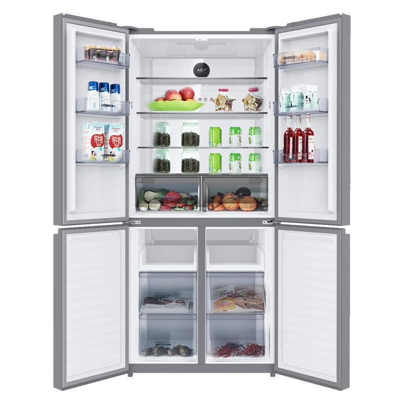 美菱(meiling)十字对开门冰箱 一级能效风冷无霜adf 离子净味双变频双