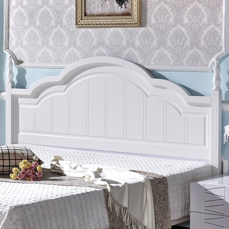 订制韩式床头板简约现代白色靠背板床头田园双人非烤漆床头板定制视频