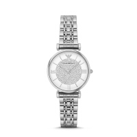 EMPORIO ARMANI阿玛尼欧美品牌手表满天星休闲时尚石英表女金属情侣女士腕表AR1925 AR1926