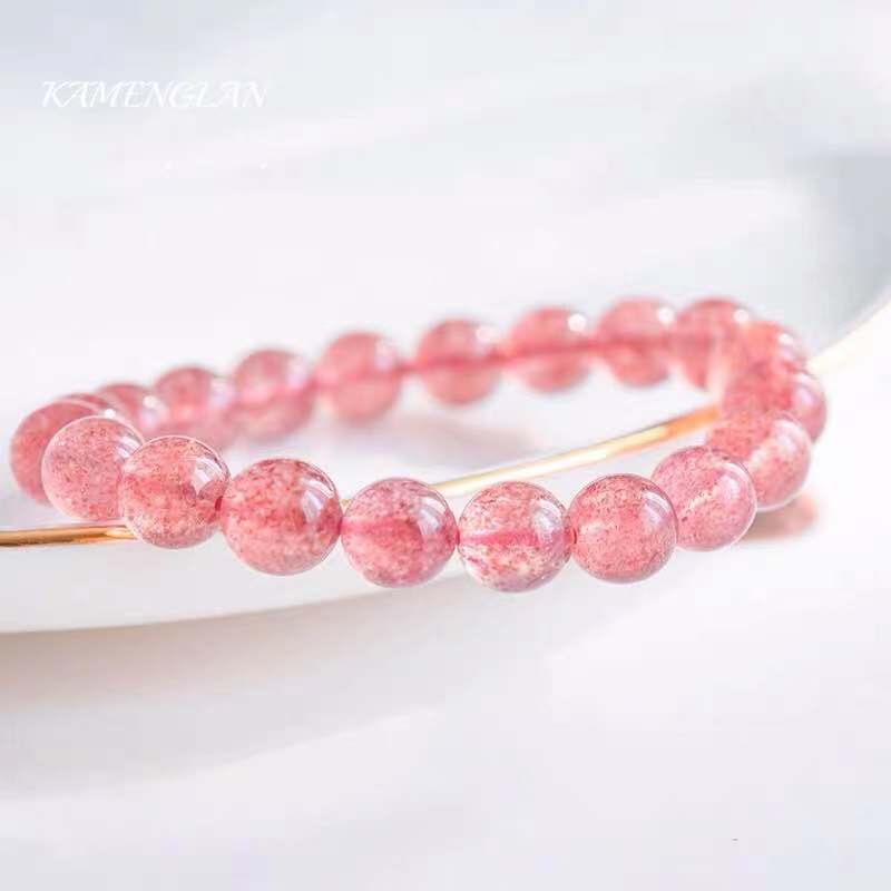 天然草莓晶手链女正品水晶桃花手串散珠粉晶珠子串珠报价 参数 图片 视频 怎么样 问答 苏宁易购