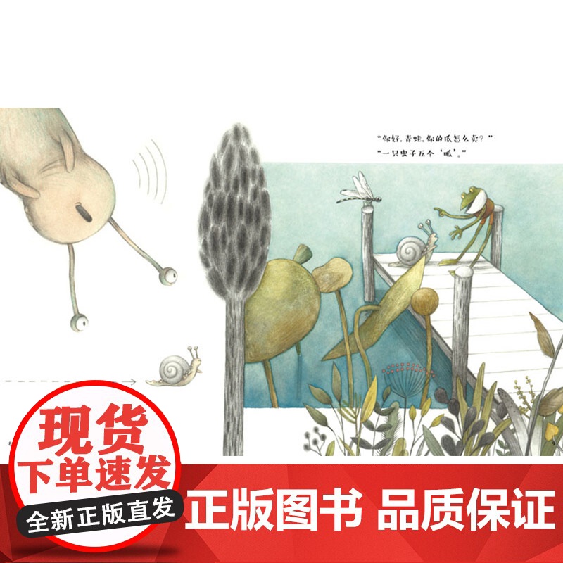 青蛙与蜗牛精装绘本图画书适合3岁以上亲子共读中少社正版童书高清大图