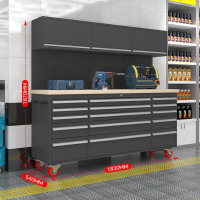 君品仕佳 多功能五金重型工具柜汽修店组合多用工具车车间带轮工具柜