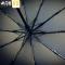 三维工匠德国10骨全自动三折叠晴雨伞商务男士防风加固型 黑胶防晒太阳伞
