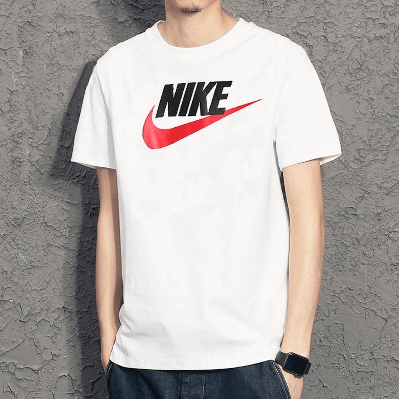 Nike耐克T恤男时尚潮流纯棉短袖圆领运动服宽松半袖体恤AR5005-010 C