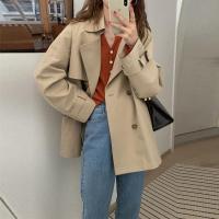 2021年早春秋季新款风衣外套女大衣短款小个子英伦风气质今年流行 卡其色 S