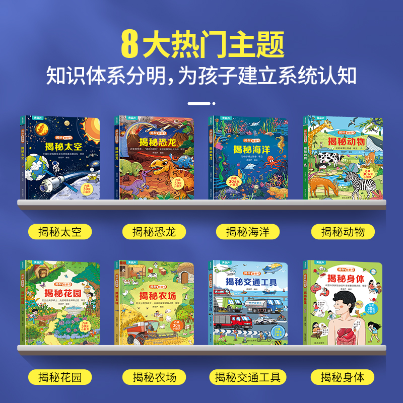 揭秘恐龙-揭秘翻翻书 [正版]揭秘翻翻书系列8册小小科学家揭秘恐龙揭秘身体太空儿童3d立体书绘本0到3岁幼儿故事书1-2高清大图