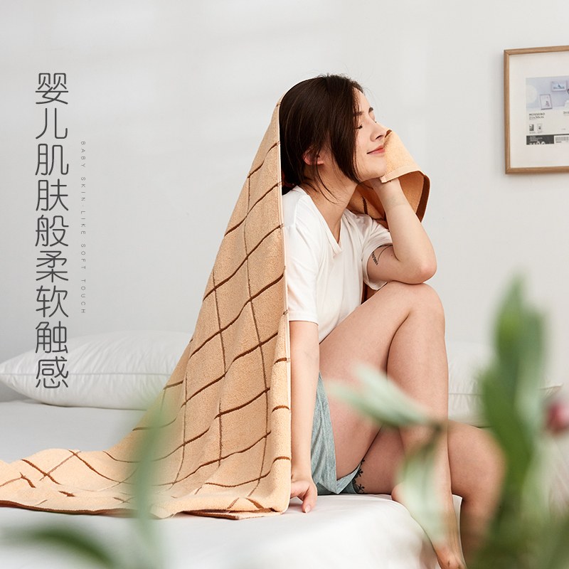 浴巾家用 纯棉 吸水速干不掉毛成人男女加厚大号毛巾裹巾