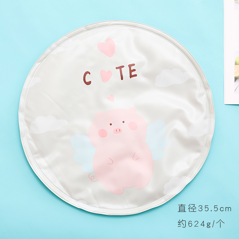夏季学生宿舍降温冰垫坐垫 凝胶冰凉避暑冰晶水垫冰垫收纳袋 三维工匠 灰色（圆形）