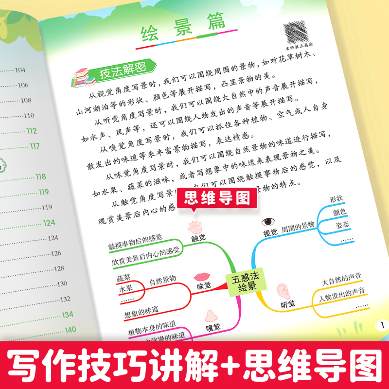 [素材积累]4本⚡五感法同步作文+扩句法+素材累积+方法积累 小学四年级 [正版]斗半匠五感法写作文四年级同步作文上册下