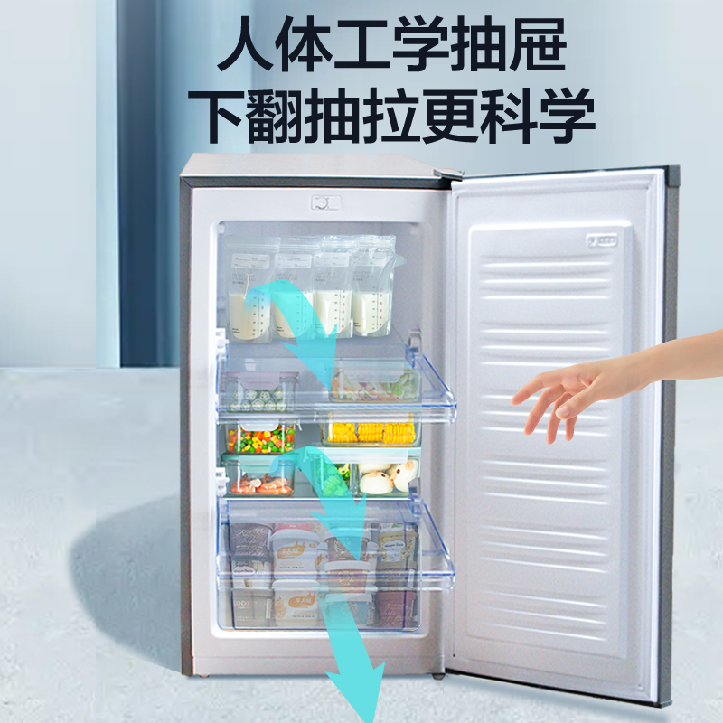 新飞(Frestec)72升家用租房迷你小型单温立式冷柜 一级能效 省电节能 小巧玲珑高清大图