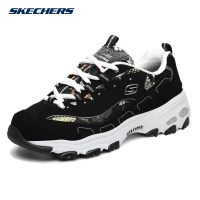 Skechers斯凯奇女鞋绣花厚底休闲增高熊猫鞋老爹鞋13082