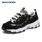Skechers斯凯奇女鞋绣花厚底休闲增高熊猫鞋老爹鞋13082