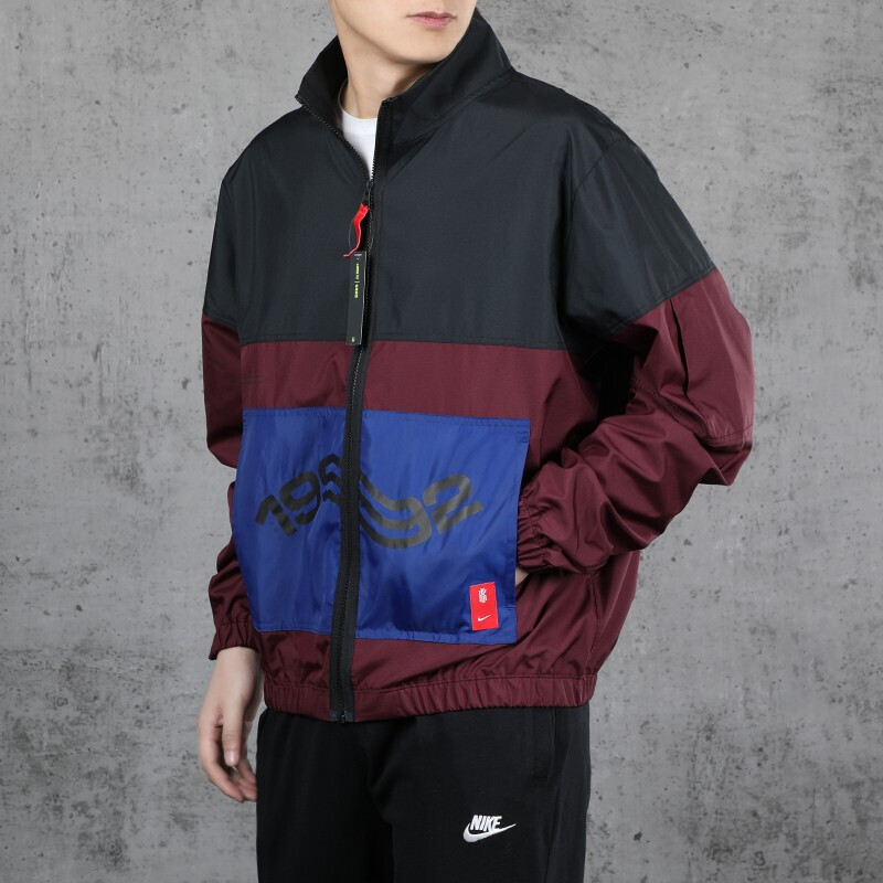 Nike耐克男装 2020年春季新款休闲舒适防风耐磨运动服梭织立领夹克外套BV9296-681 Z