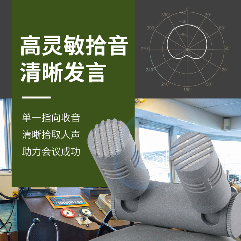 润普Runpu RP-GYX2438S 国产化有线专业电容麦克风桌面式鹅颈麦话筒 卡侬接口可连调音台会议终端