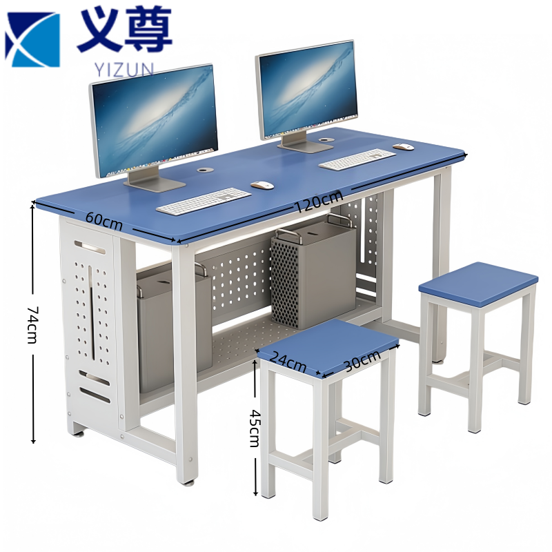 义尊 机房电脑桌 WJ-120 套高清大图