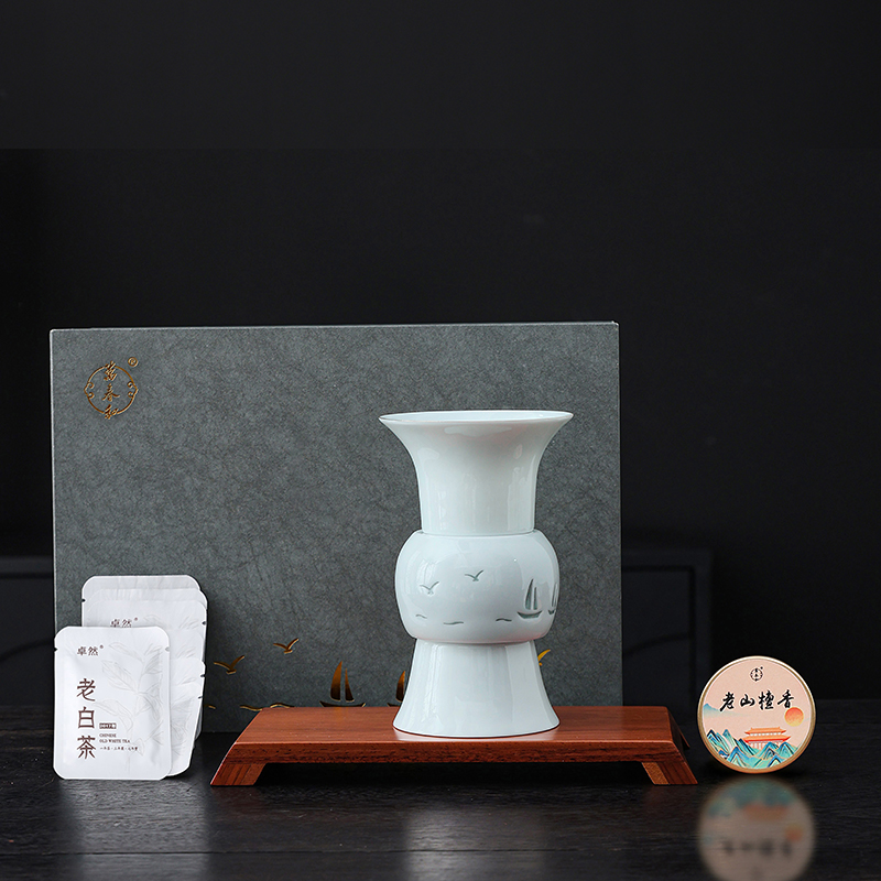 萬春和 以经典花觚为型, 集盖碗、香炉、茶杯于一体,平安顺遂精华版高清大图