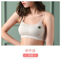 南极人青春期小背心女初中生中大学生高中少女内衣文胸内穿女童胸罩 均码（适合80-116斤内） 灰绿/B款
