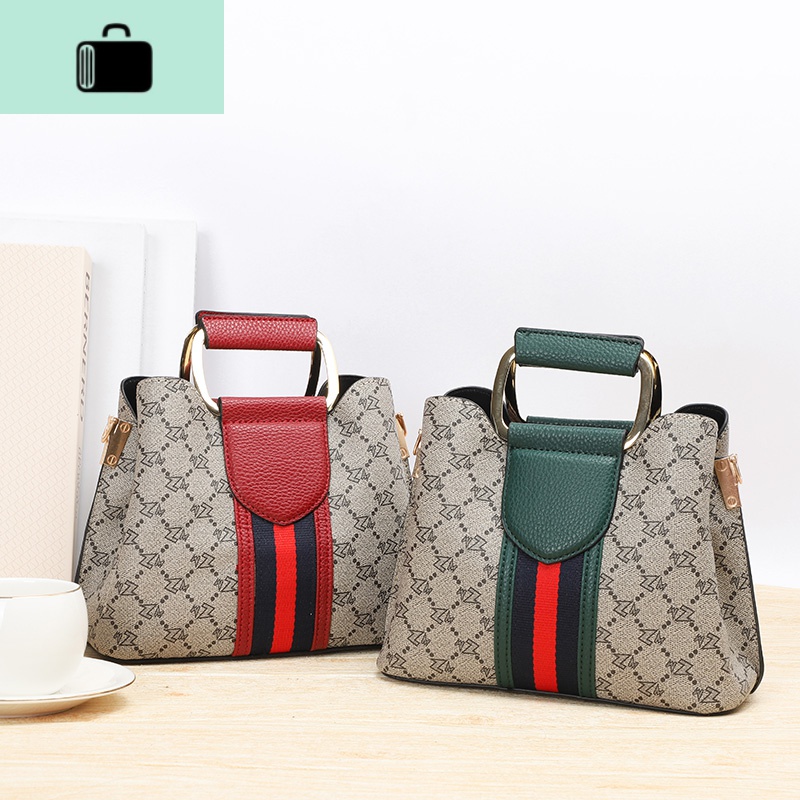 夏季水桶包2020新款潮ins时尚百搭斜挎包大容量印花手提包包女士NEWLAKE高清大图