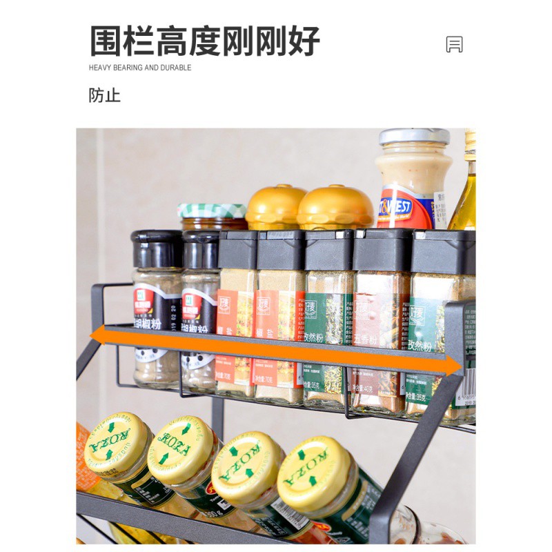 厨房调料置物架油盐酱醋瓶调味品台面落地多层家用收纳架子收纳层架 三维工匠高清大图