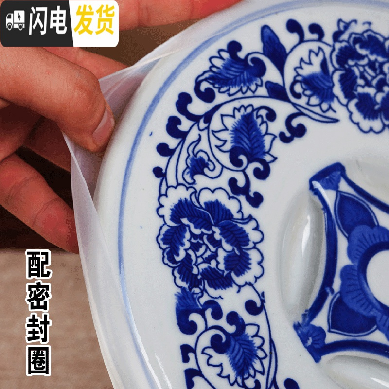 三维工匠。25斤30斤装陶瓷米缸大米桶家用水缸50斤带盖密封面粉缸腌菜缸油收纳桶高清大图