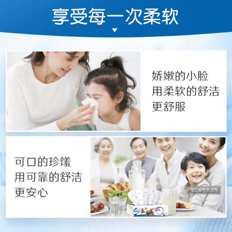 舒洁抽纸30盒装200抽二层马蹄莲抽纸 原生浆无香无印花大规格家用实惠装 1箱高清大图