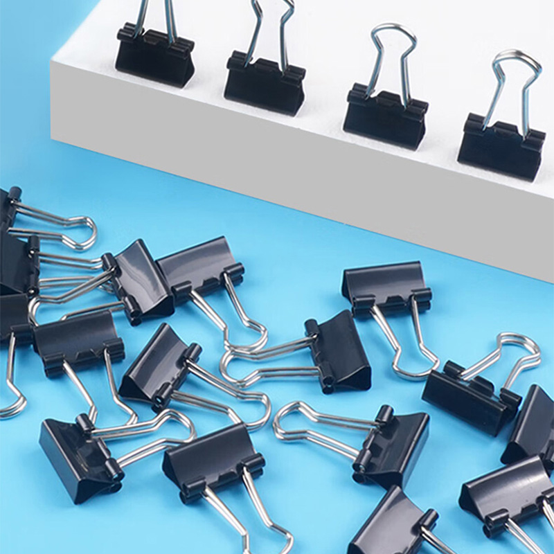 晨光长尾夹11盒装19mm可反复使用Eplus黑色ABS92730高清大图