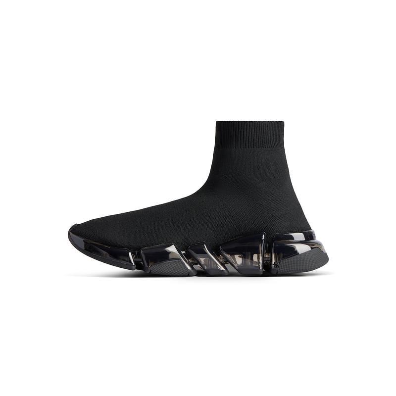 巴黎世家(Balenciaga)女款跑步鞋圆头设计聚酯弹性纤维鞋面TPU鞋