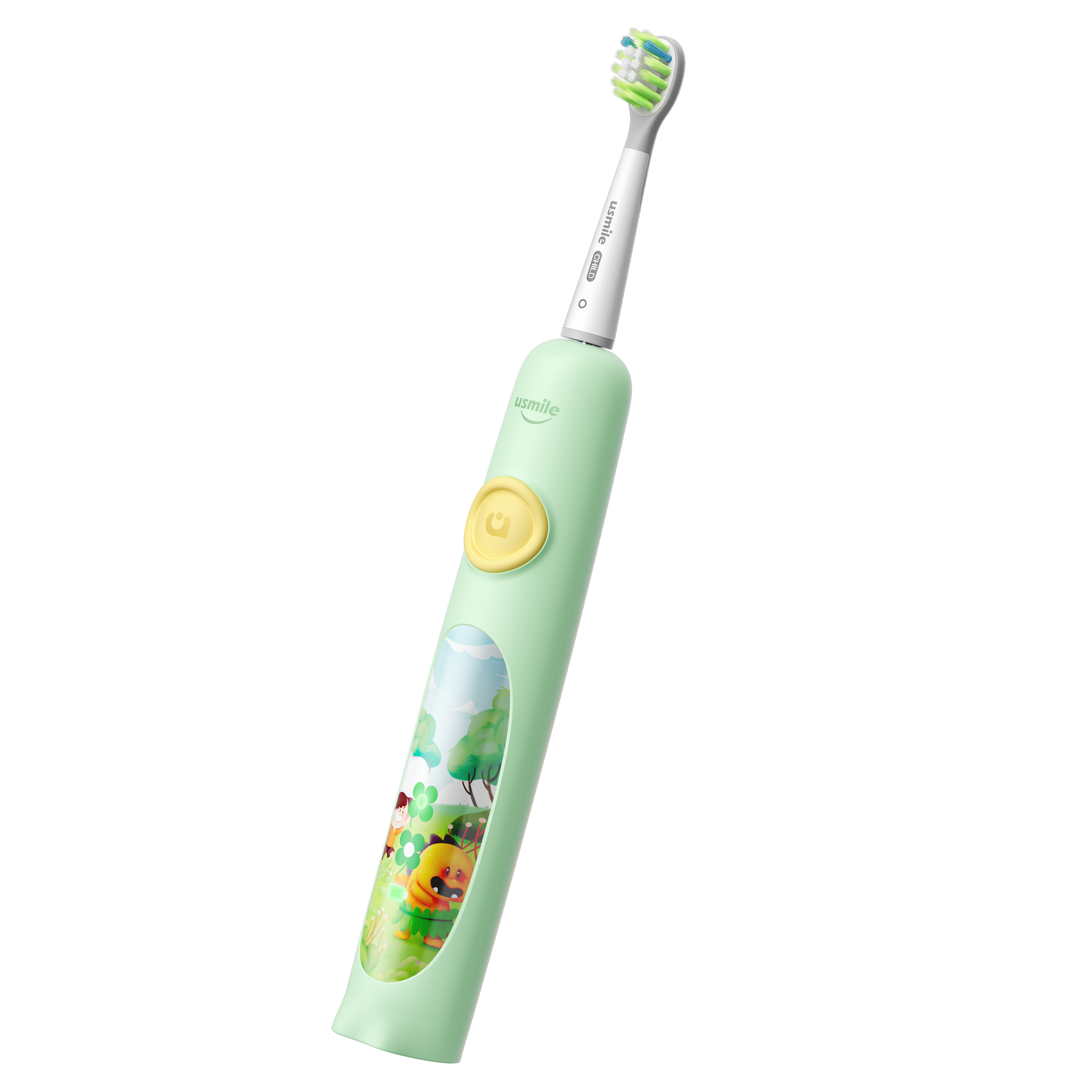 usmile 儿童声波电动牙刷Q4绿色高清大图