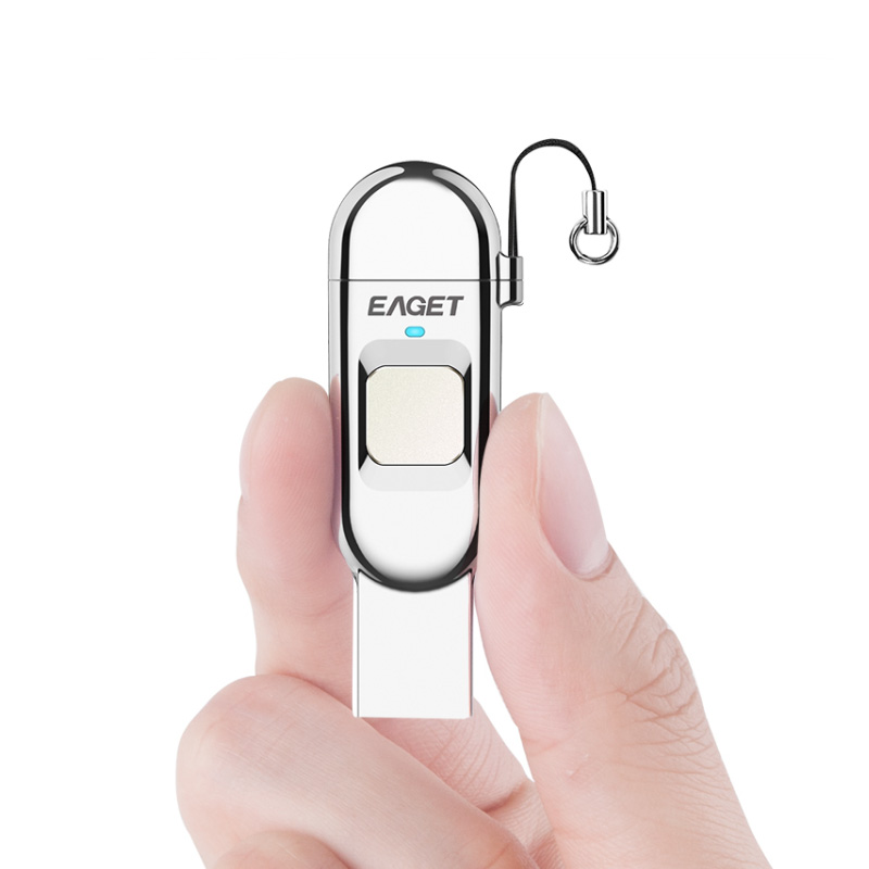 忆捷(EAGET)32GB Type-C USB3.1 HF-C01指纹加密手机U盘 双接口手机电脑多用 商务娱乐优盘